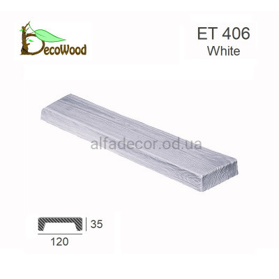 Панель Модерн ET 406 (3м) classic біла 12х3,5 DecoWood купити в Одесі