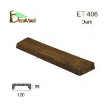 Панель Модерн ET 406 (2м) classic дуб темний 12х3,5 DecoWood