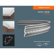 Карниз(плінтус) гнучкий з орнаментом Європласт 1.50.116 Flex Карниз(плінтус) гнучкий з орнаментом Європласт 1.50.116 Flex