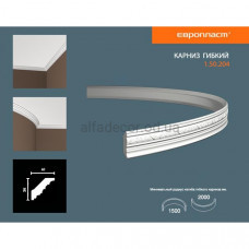 Карниз(плінтус) гнучкий з орнаментом Європласт 1.50.204 Flex Карниз(плінтус) гнучкий з орнаментом Європласт 1.50.204 Flex