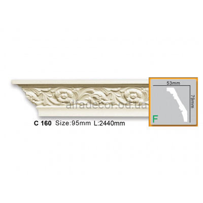 Карниз Gaudi Decor C 160 (2.44м) купити в Одесі