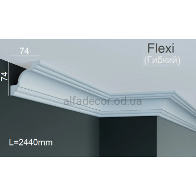 Карниз полиуретановый гибкий Gaudi Decor P 201 Flexi (2.44м) купить в Одессе