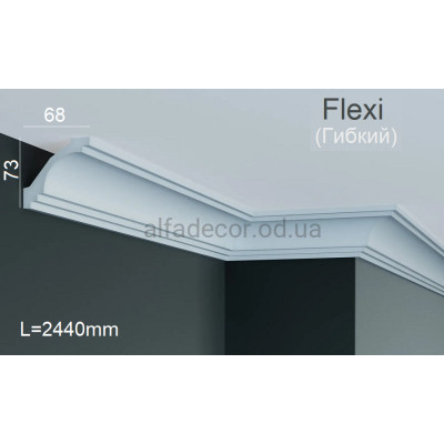 Карниз поліуретановий гнучкий Gaudi Decor P 207 Flexi (2.44м) купити в Одесі