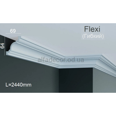 Карниз полиуретановый гибкий Gaudi Decor P 219 Flexi (2.44м) купить в Одессе
