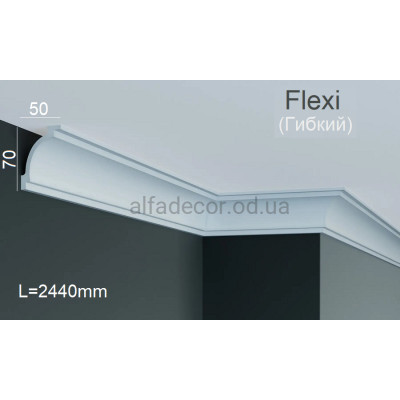 Карниз поліуретановий гнучкий Gaudi Decor P 221 Flexi (2.44м) купити в Одесі