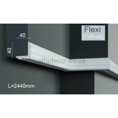 Карниз(молдинг) кутовий гнучкий Gaudi Decor P 2003 Flexi (2.44м) купити в Одесі
