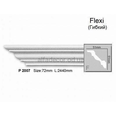 Карниз полиуретановый гибкий Gaudi Decor P 2007 Flexi (2.44м) купить в Одессе