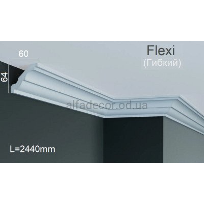 Карниз поліуретановий гнучкий Gaudi Decor P 2009 Flexi (2.44м) купити в Одесі