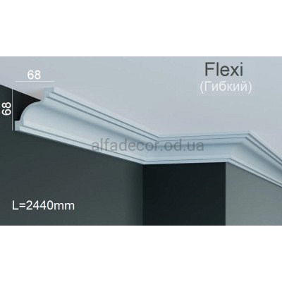 Карниз полиуретановый гибкий Gaudi Decor P 208 Flexi (2.44м) купить в Одессе