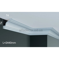 Карниз поліуретановий стельовий Gaudi Decor P 201 (2.44м)