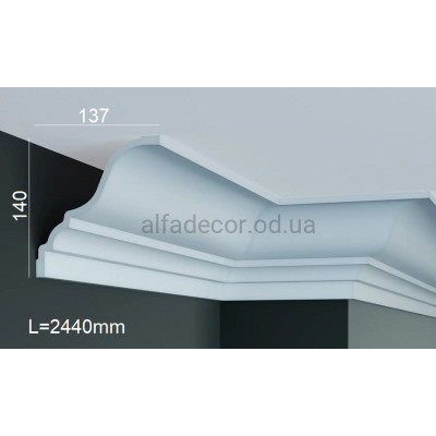 Карниз поліуретановий стельовий Gaudi Decor P 2011 (2.44м) купити в Одесі