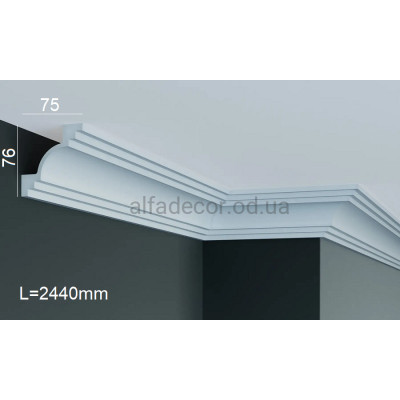 Карниз полиуретановый потолочный Gaudi Decor P 203 (2.44м) купить в Одессе