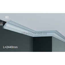Карниз полиуретановый потолочный Gaudi Decor P 220 (2.44м)