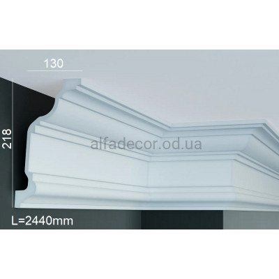 Карниз поліуретановий стельовий Gaudi Decor P 132 (2.44м) купити в Одесі