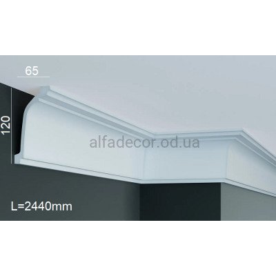 Карниз полиуретановый потолочный Gaudi Decor P 136 (2.44м) купить в Одессе