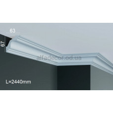 Карниз поліуретановий стельовий Gaudi Decor P 214 (2.44м) Карниз поліуретановий стельовий Gaudi Decor P 214 (2.44м)