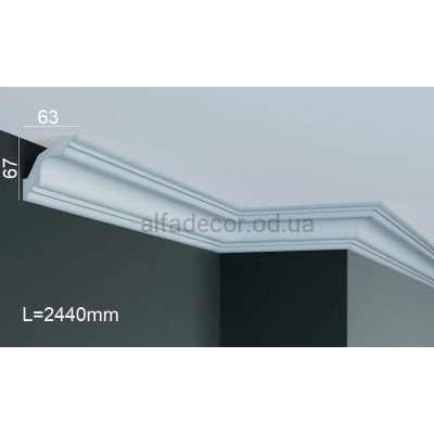 Карниз полиуретановый потолочный Gaudi Decor P 214 (2.44м) купить в Одессе