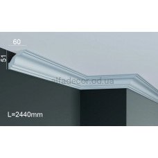 Карниз поліуретановий стельовий Gaudi Decor P 220 (2.44м)