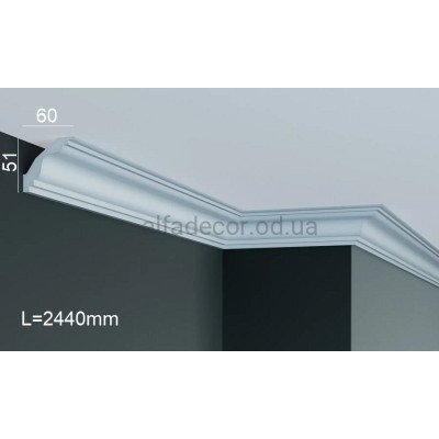 Карниз полиуретановый потолочный Gaudi Decor P 220 (2.44м) купить в Одессе