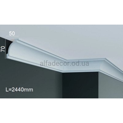 Карниз поліуретановий стельовий Gaudi Decor P 221 (2.44м) купити в Одесі