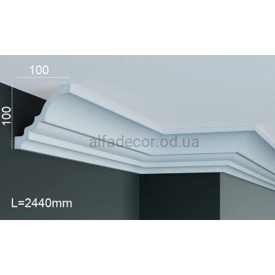 Карниз поліуретановий стельовий Gaudi Decor P 223 (2.44м) купити в Одесі