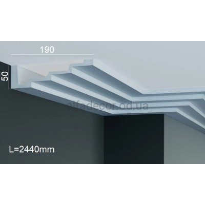 Карниз поліуретановий стельовий Gaudi Decor P 886 (2.44м) купити в Одесі