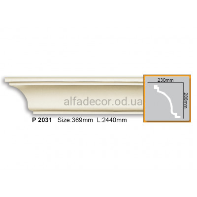 Карниз полиуретановый потолочный Gaudi Decor P 2031 (2.44м) купить в Одессе