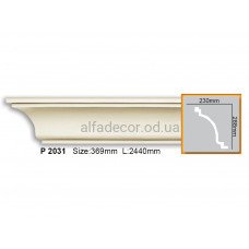 Карниз поліуретановий стельовий Gaudi Decor P 2031 (2.44м)