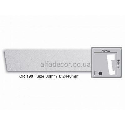 Молдинг поліуретановий гладкий Gaudi Decor CR 199 (2.44м) купити в Одесі