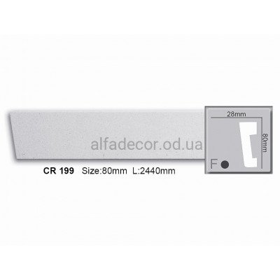Молдинг поліуретановий гладкий Gaudi Decor CR 199 (2.44м) купити в Одесі
