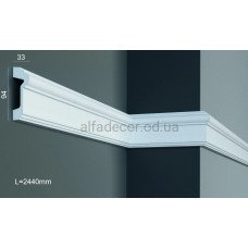 Молдинг полиуретановый гладкий Gaudi Decor CR 3044 (2.44м)