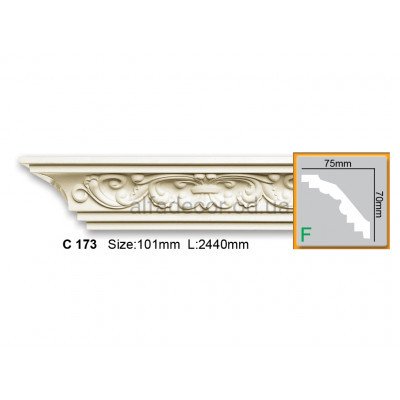 Карниз гибкий Gaudi Decor C 173 (2.44м) купить в Одессе