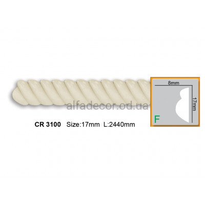 Молдинг гибкий Gaudi Decor CR 3100 (2.44м) купить в Одессе