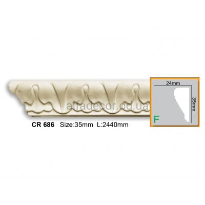Молдинг гнучкий Gaudi Decor CR 686 (2.44м) купити в Одесі
