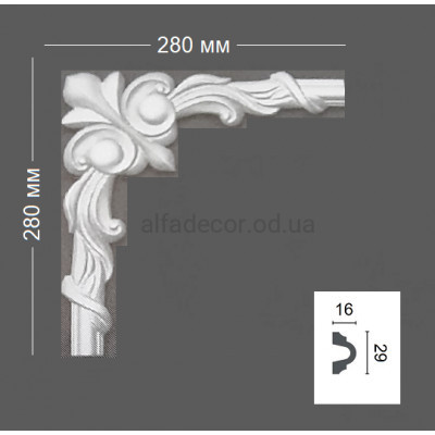 Угол к молдингу полимерному HCR 501-3 Grand Decor купить в Одессе