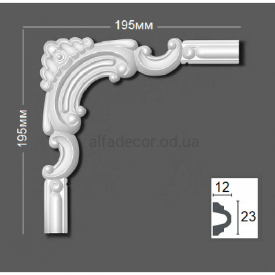 Угол к молдингу полимерному HCR 516-3 Grand Decor купить в Одессе