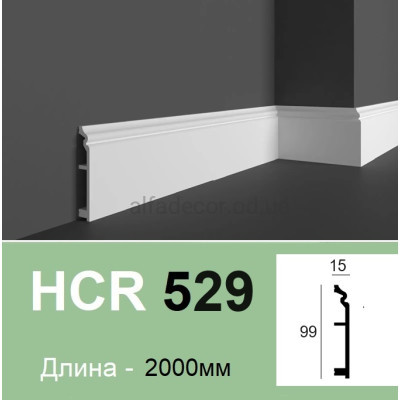 Плинтус полимерный HCR 529 (2.00м) Grand Decor купить в Одессе