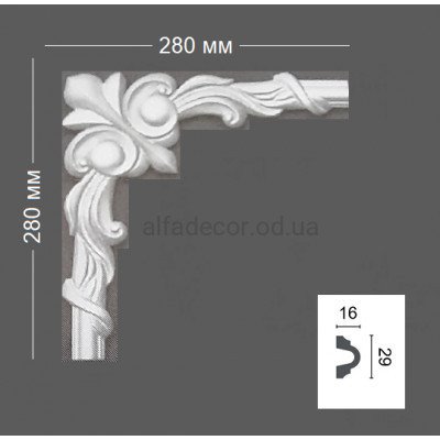 Угол к молдингу полимерному HCR 501-3 Grand Decor купить в Одессе
