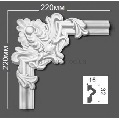 Кут до молдінгу полімерному HCR 502-2 Grand Decor купити в Одесі 