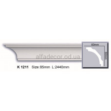 Карниз поліуретановий гладкий (2.44м) Harmony Decor K 1211