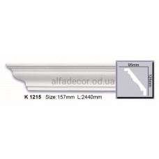 Карниз поліуретановий гладкий (2.44м) Harmony Decor K 1215