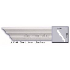 Карниз полиуретановый гладкий (2.44м) Harmony Decor K 1204
