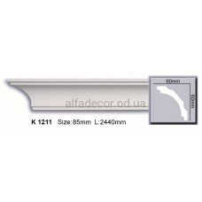 Карниз поліуретановий гладкий (2.44м) Harmony Decor K 1211