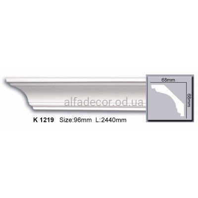 Карниз полиуретановый гладкий (2.44м) Harmony Decor K 1219 купить в Одессе