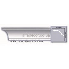 Карниз поліуретановий гладкий (2.44м) Harmony Decor K 204 Карниз поліуретановий гладкий (2.44м) Harmony Decor K 204