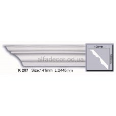 Карниз поліуретановий гладкий (2.44м) Harmony Decor K 207