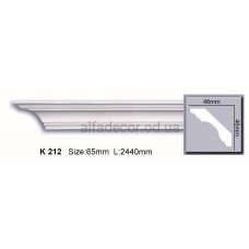 Карниз полиуретановый гладкий (2.44м) Harmony Decor K 212