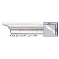 Карниз полиуретановый гладкий (2.44м) Harmony Decor K 215