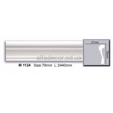 Молдинг поліуретановий гладкий (2.44м) Harmony Decor M 1124