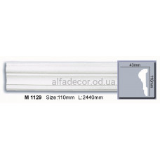 Молдинг поліуретановий гладкий (2.44м) Harmony Decor M 1129
